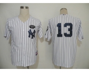 mlb new york yankees #13 rodriguez white(black strip)[gms]