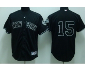 mlb new york yankees #15 munson black(2009 logo)