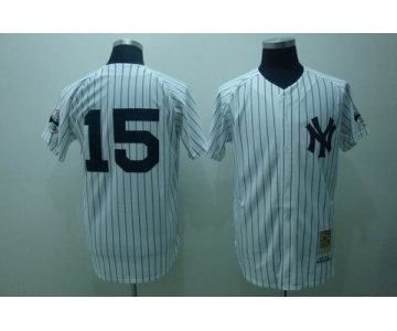 mlb new york yankees #15 munson m&n white