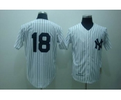 mlb new york yankees #18 larsen m&n white