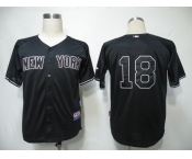 mlb new york yankees #18 pinstripe black 2010