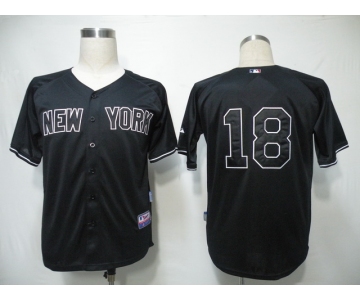 mlb new york yankees #18 pinstripe black 2010