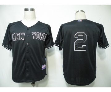 mlb new york yankees #2 derek jeter black 2010