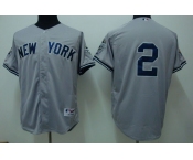 mlb new york yankees #2 jeter grey(2009 logo)