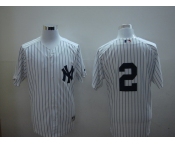 mlb new york yankees #2 jeter white(2010)