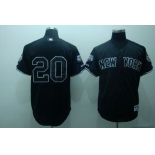 mlb new york yankees #20 posada black (2009 logo)