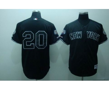 mlb new york yankees #20 posada black (2009 logo)