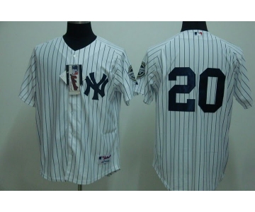 mlb new york yankees #20 posada white(2009 logo)