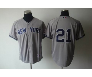 mlb new york yankees #21 grey