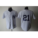 mlb new york yankees #21 white[black stripe]