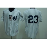 mlb new york yankees #23 mattingly white(2009 logo)