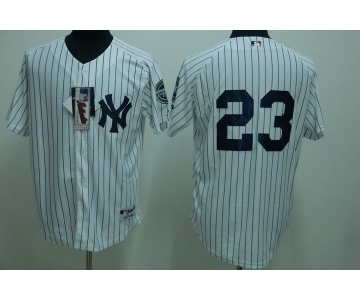 mlb new york yankees #23 mattingly white(2009 logo)