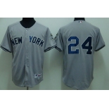 mlb new york yankees #24 canó grey(2009 logo)