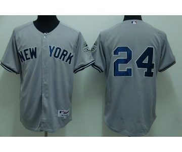 mlb new york yankees #24 canó grey(2009 logo)