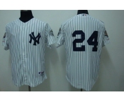 mlb new york yankees #24 canó white(2009 logo)