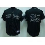 mlb new york yankees #25 teixeira black(2009 logo)