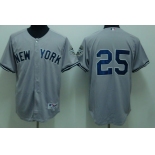 mlb new york yankees #25 teixeira grey(2009 logo)