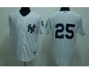 mlb new york yankees #25 teixeira white(2009 logo)