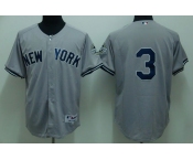 mlb new york yankees #3 ruth grey(2009 logo)