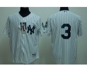 mlb new york yankees #3 ruth white(2009 logo)