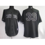 mlb new york yankees #33 swisher black