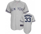 mlb new york yankees #33 swisher grey(2009 logo)