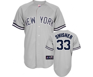 mlb new york yankees #33 swisher grey(2009 logo)