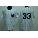 mlb new york yankees #33 swisher white(2009 logo)