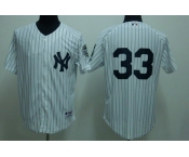 mlb new york yankees #33 swisher white(2009 logo)