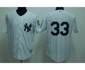 mlb new york yankees #33 swisher white(2009 logo)