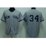 mlb new york yankees #34 burnett grey(2009 logo)