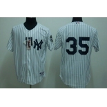 mlb new york yankees #35 mussina white(2009 logo)