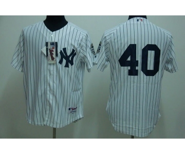 mlb new york yankees #40 wang white(2009 logo)