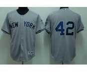 mlb new york yankees #42 rivera grey(2009 logo)