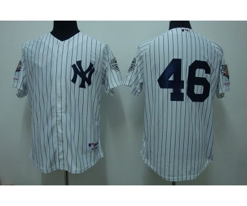 mlb new york yankees #46 pettitte white(2009 logo)