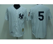 mlb new york yankees #5 dimaggio m&n white