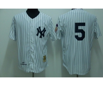 mlb new york yankees #5 dimaggio m&n white