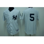 mlb new york yankees #5 dimaggio white(2009 logo)