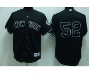 mlb new york yankees #52 sabathia black(2009 logo)