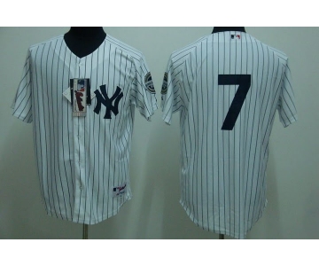 mlb new york yankees #7 mantle white(2009 logo)