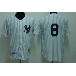 mlb new york yankees #8 berra m&n white