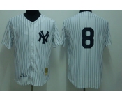 mlb new york yankees #8 berra m&n white