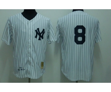 mlb new york yankees #8 berra m&n white