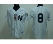 mlb new york yankees #8 berra white(2009 logo)