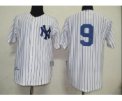 mlb new york yankees #9 maris m&n white[black strip]