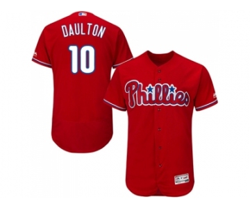 Men Philadelphia Phillies #10 Darren Daulton Red Flexbase Authentic Collection Stitched MLB Jersey