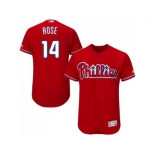 Men Philadelphia Phillies #14 Pete Rose Red Flexbase Authentic Collection Stitched MLB Jersey