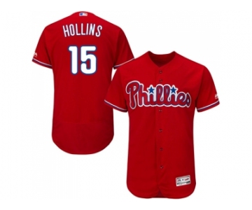 Men Philadelphia Phillies #15 Dave Hollins Red Flexbase Authentic Collection Stitched MLB Jersey