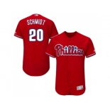 Men Philadelphia Phillies #20 Mike Schmidt Red Flexbase Authentic Collection Stitched MLB Jersey