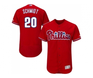 Men Philadelphia Phillies #20 Mike Schmidt Red Flexbase Authentic Collection Stitched MLB Jersey